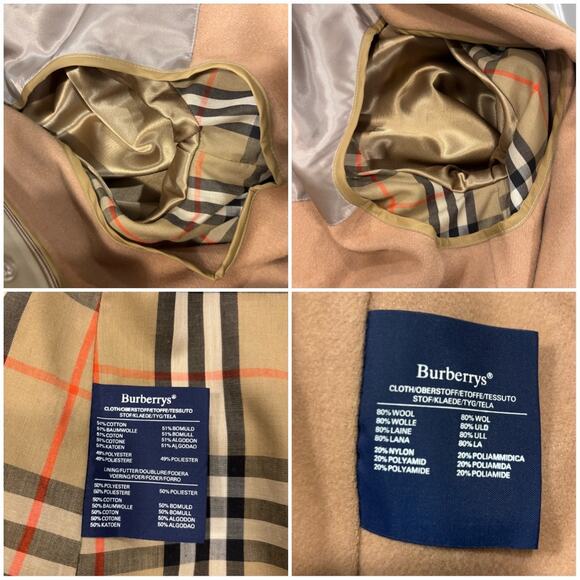 Vintage Burberry Beige, Tan Trench Coat, Removable Wool Liner, Size 42 Long - Picture 13 of 16